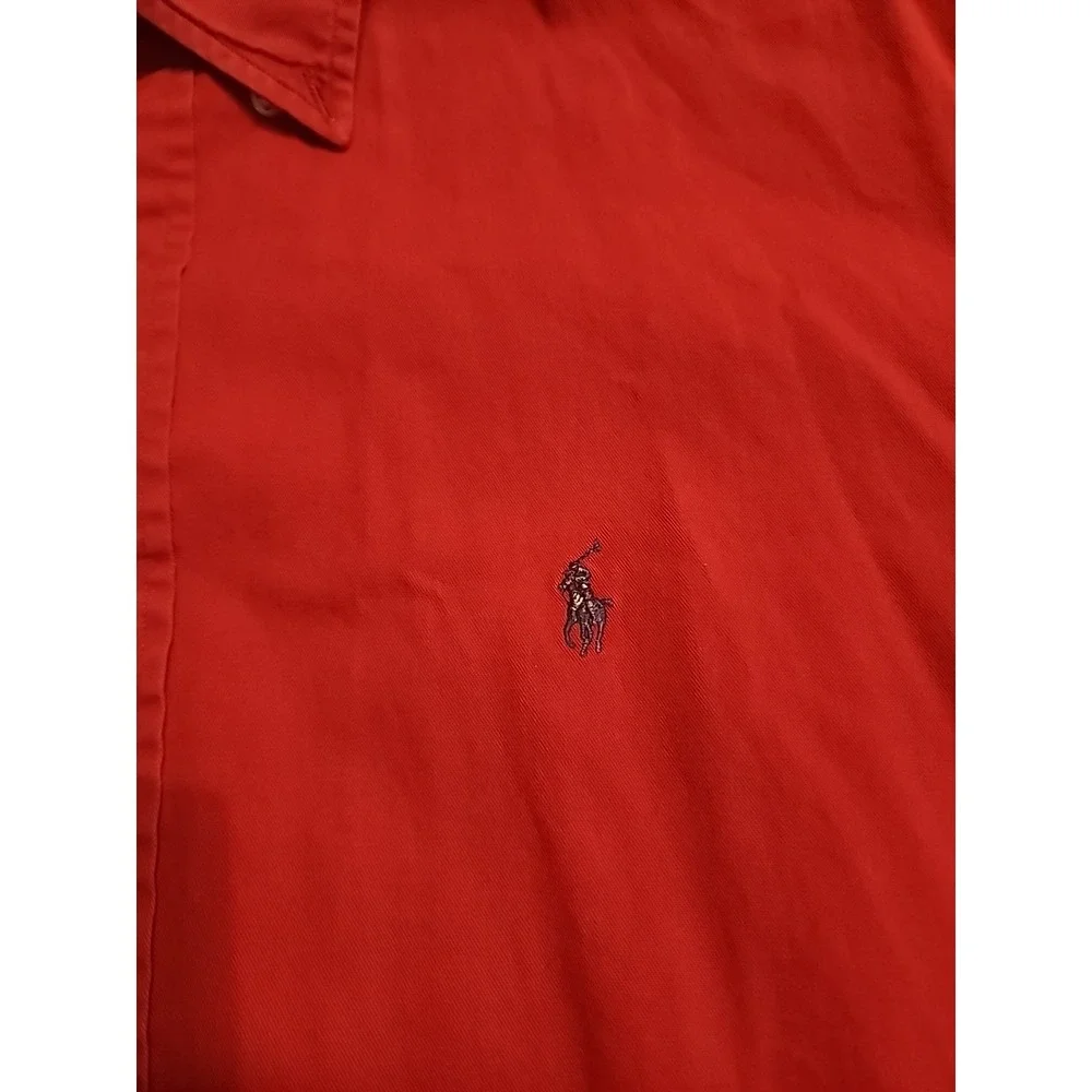POLO Ralph Lauren Shirt Men's Size L Blaire Red‎ 100% Cotton
